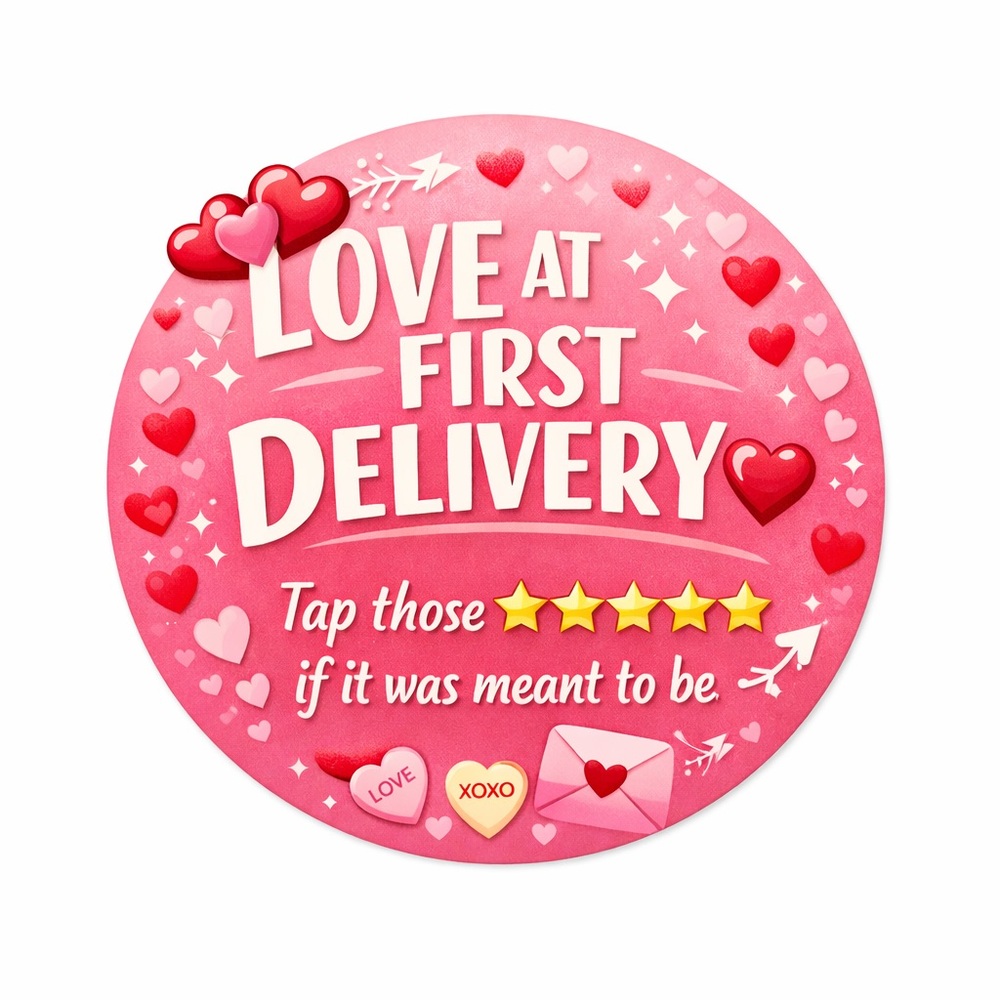 Love at First Delivery shipping stickers. 60CT - Picture 2 of 2